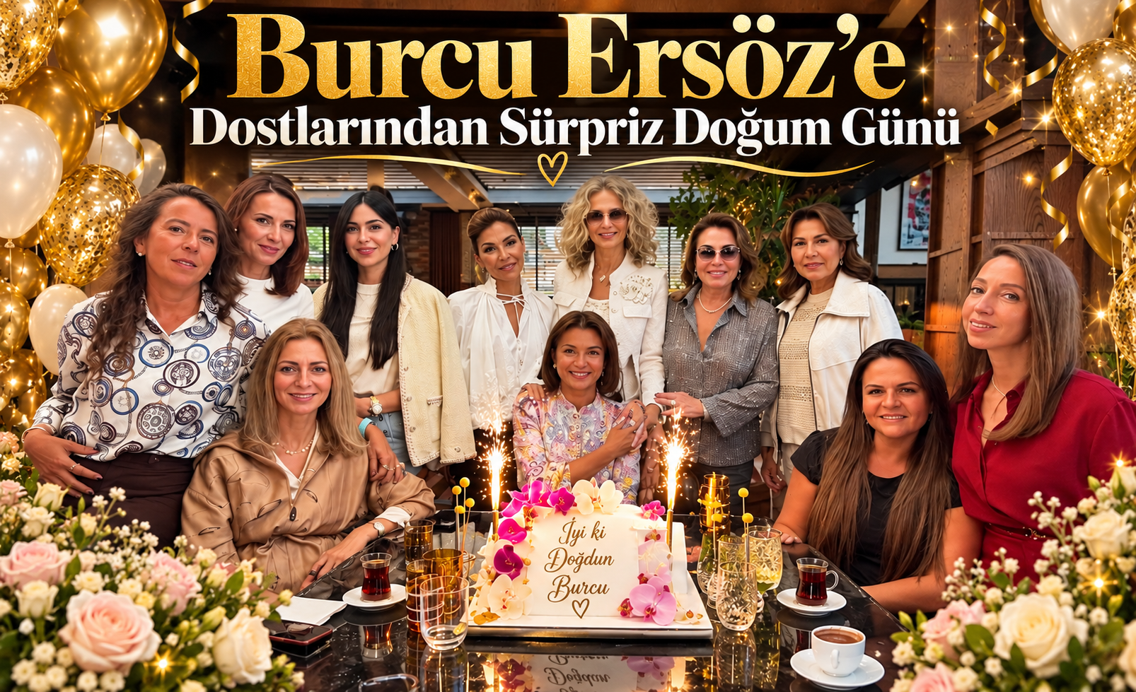 Burcu Ersöz’e Dostlarından Sürpriz Doğum Günü