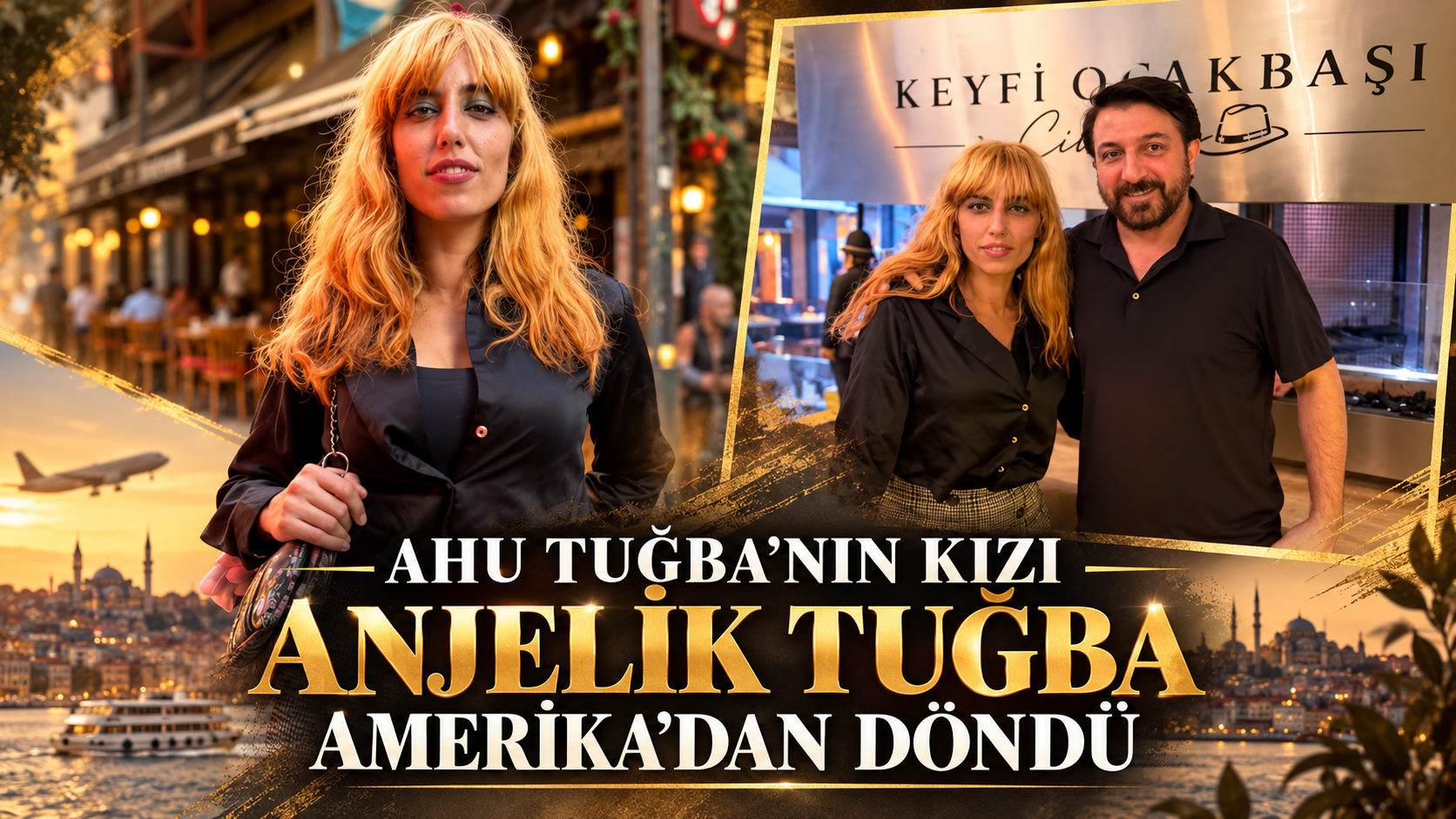Ahu Tuğba’nın kızı Anjelik Tuğba Amerika’dan döndü.